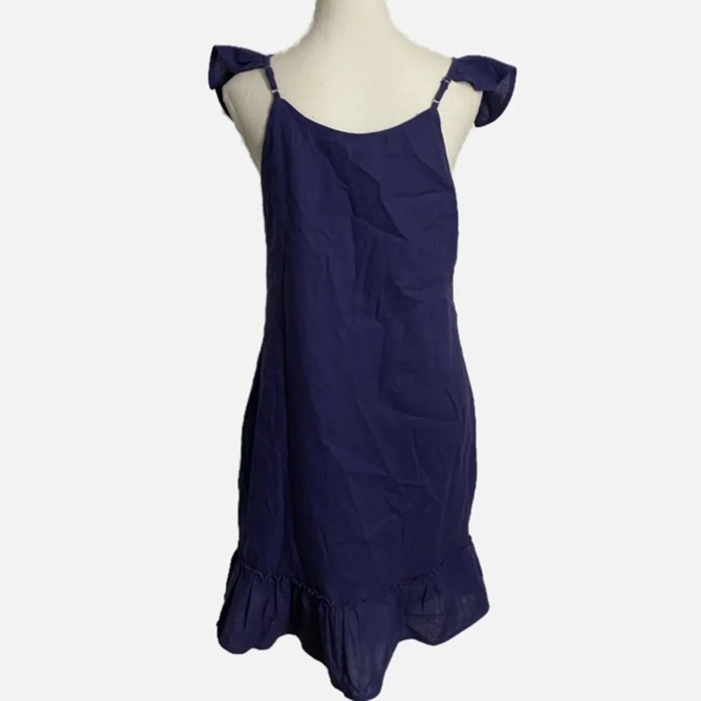 Andree By Unit‎ Embroidered Appliqué Big Bold Floral Shift Dress Linen Blend - Picture 2 of 13